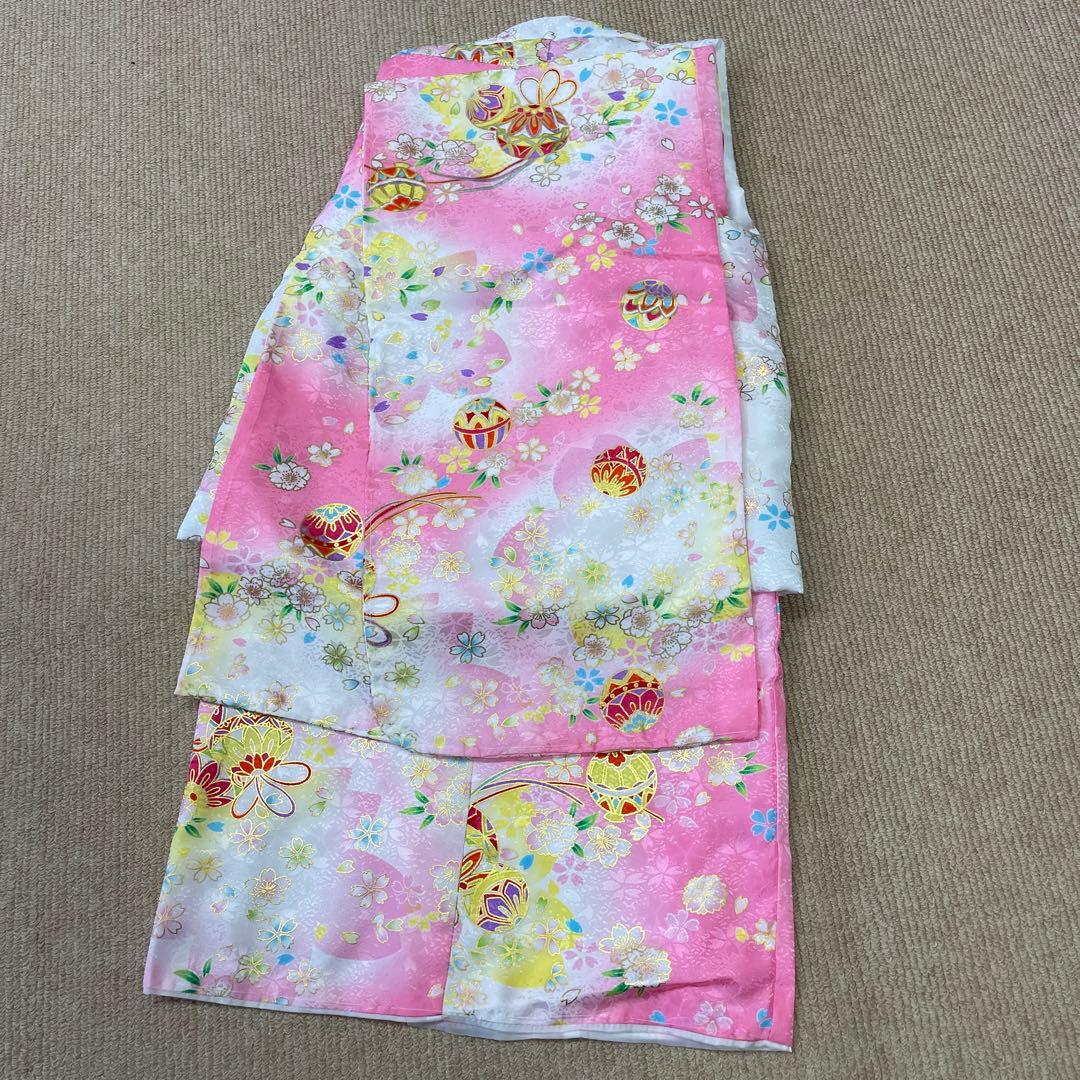 新品 御祝着 七五三 三歳フルセット 特価品 着物 襦袢 被布 巾着 草履