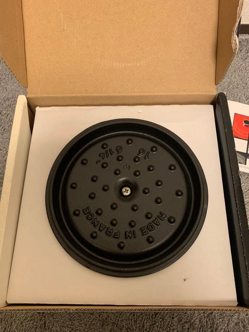 新品 ストウブ ピコ・ココット ラウンド グレー 16cm 40509-479