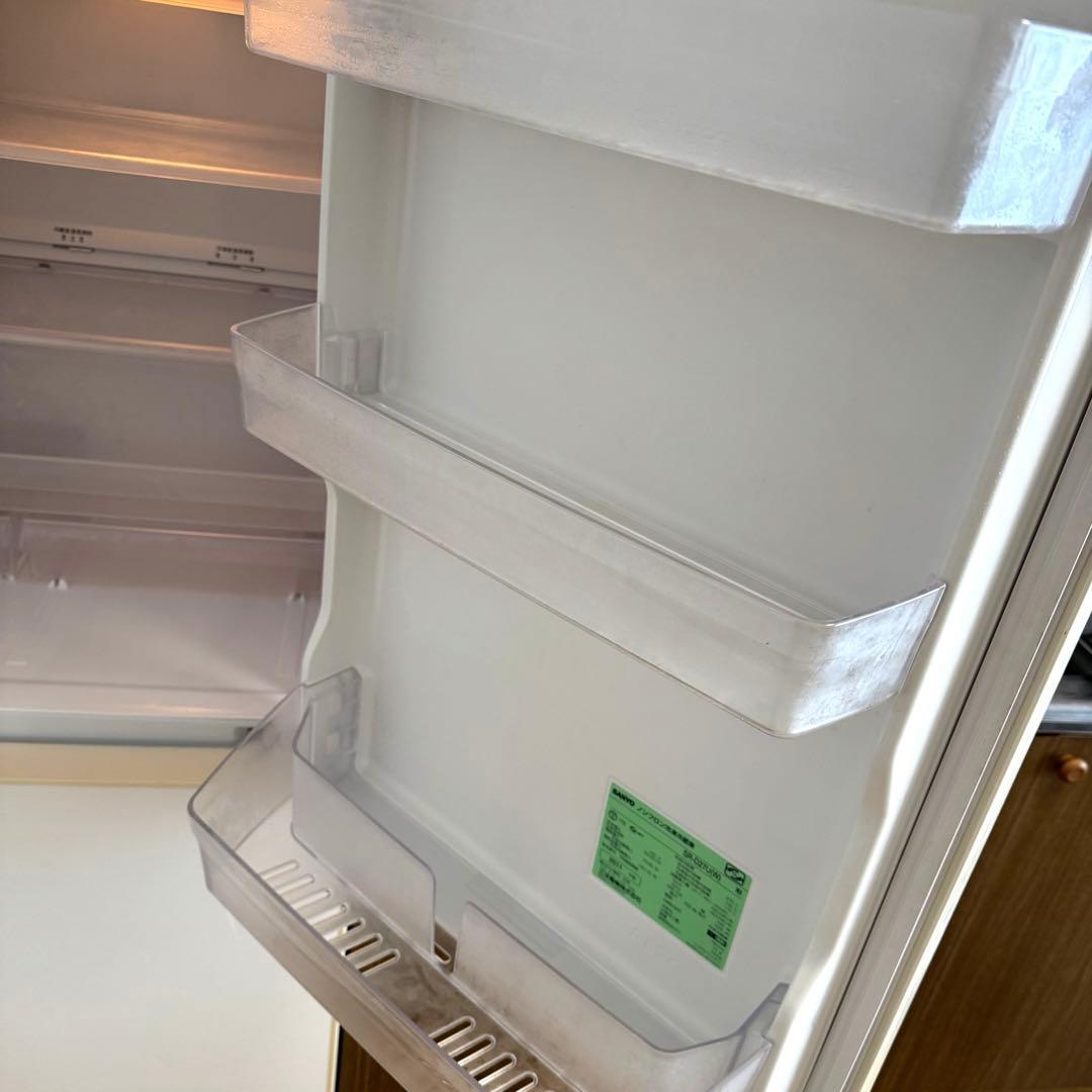 SANYO 2ドア 冷蔵庫 270ℓ SR-D27U(W) 大容量冷凍庫　送料込