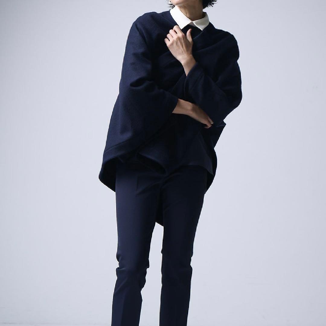 and me様 M.Fil スペリオルビーバーアシンメトリーマント　ネイビー