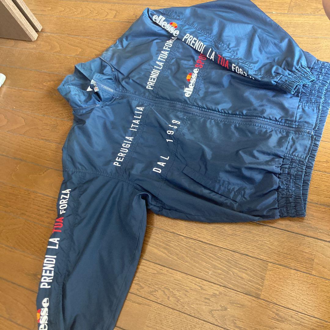 ellesse ウィンドブレーカー ネイビー Lサイズ 上下セット
