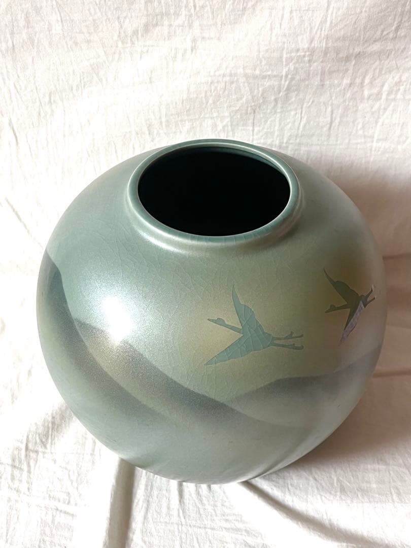 アンティーク　九谷焼　香祥　花瓶