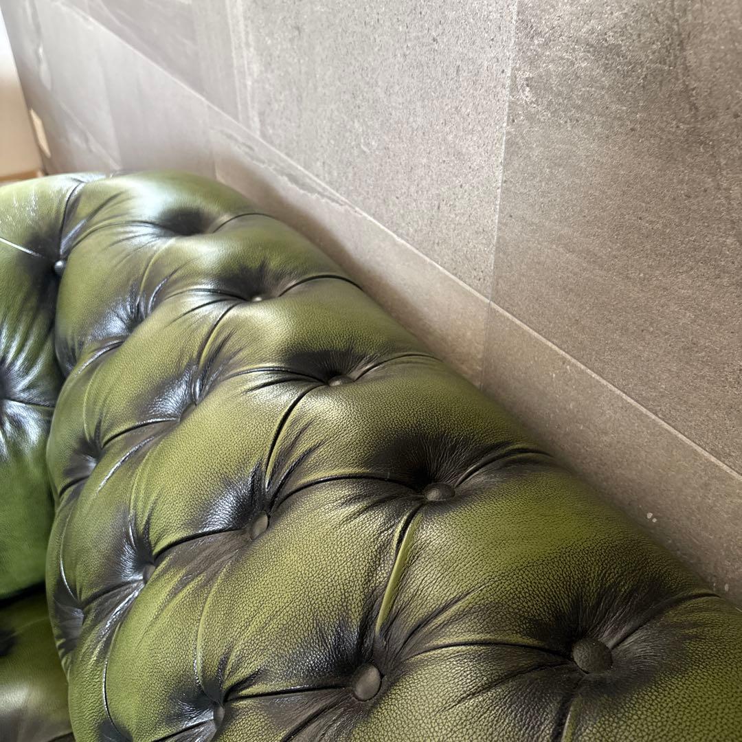 レア　アンティークソファ　グリーン