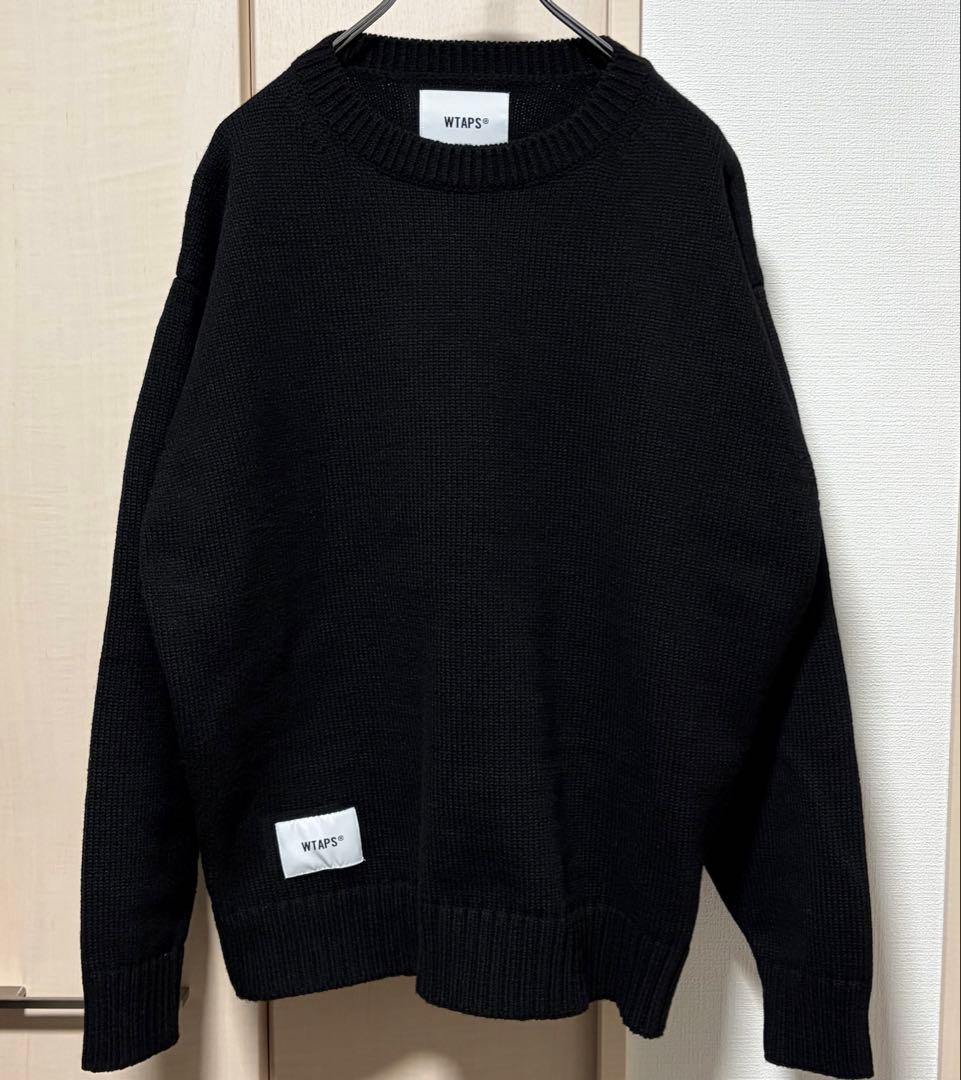ゆ*ー様 【美品】WTAPS®︎ クルーネックニットセーター 黒 M
