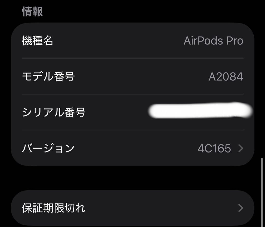 AirPods pro 左耳のみ