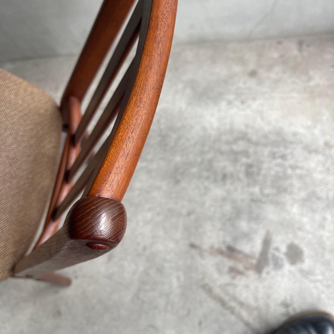 北欧デンマーク　チーク ハイバックチェア オールドヴィンテージ