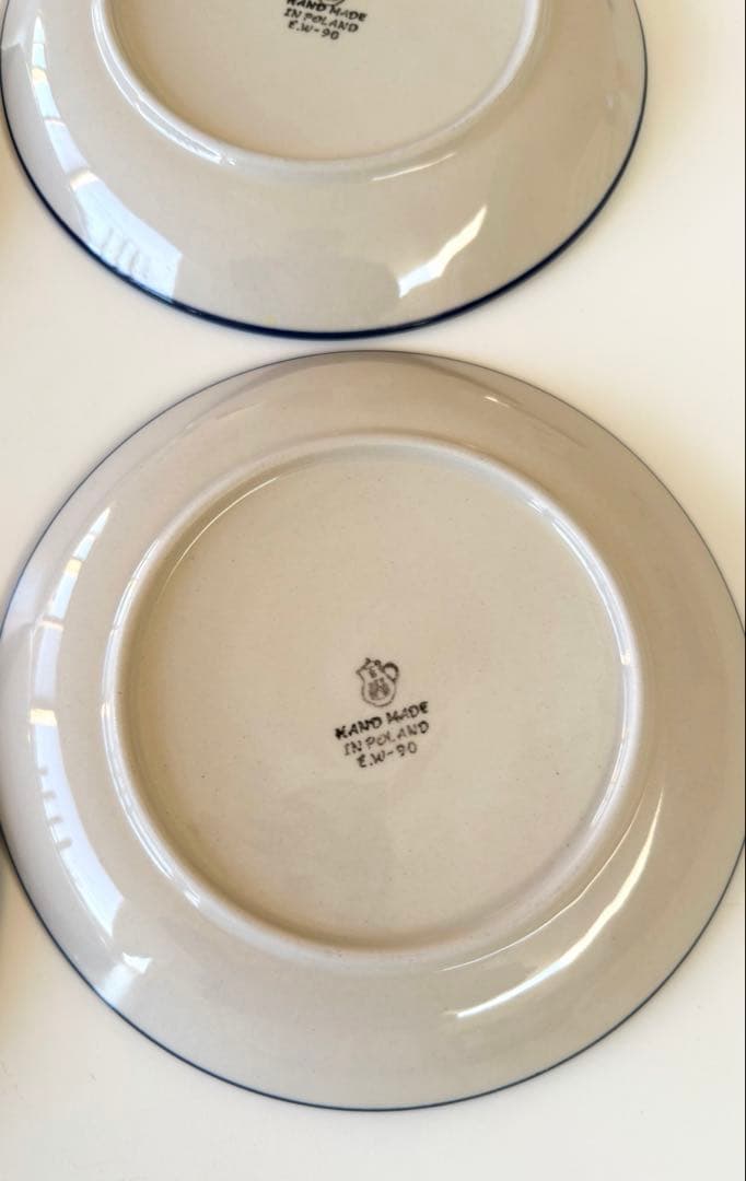 ポーリッシュポタリー 20cm皿 4枚セット