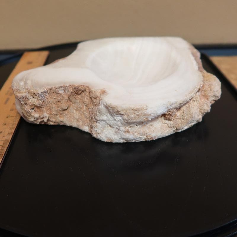 自然石加工品ー１（ケニヤ産貝殻大理石キートレイ）