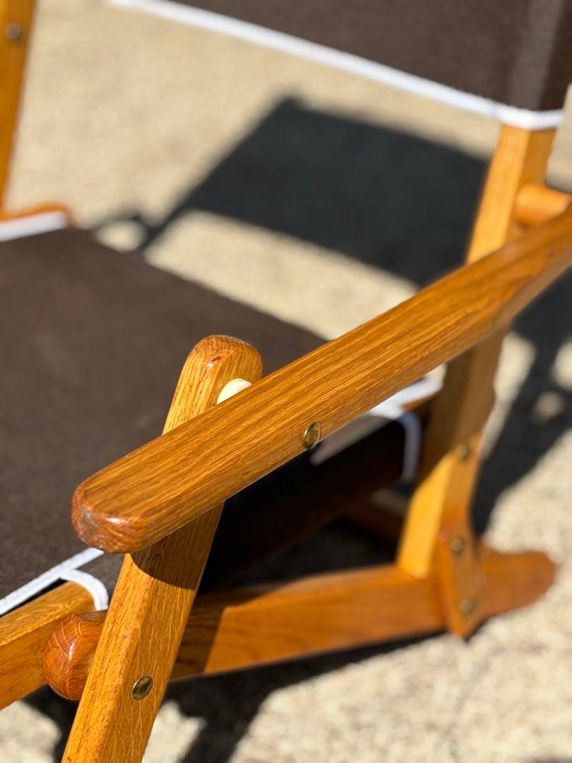 【希少】エニウェアチェア ミニ サンド チェア 折り畳み ブラウン ローチェア