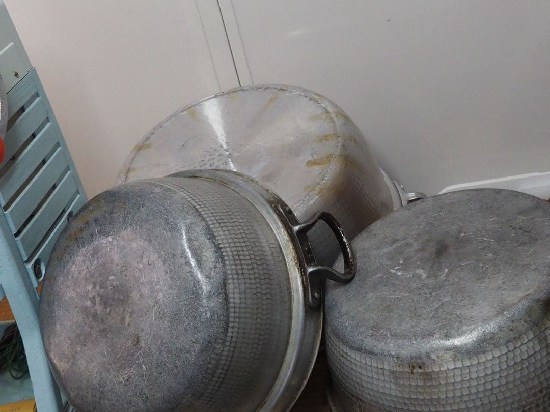 アルミ製　段付鍋 3個セット 1つ蓋付き　業務用