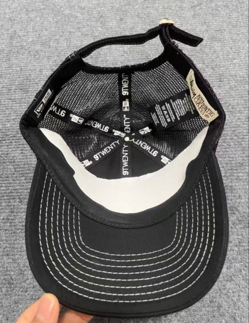 【美品】Stussy ブラック メッシュキャップ