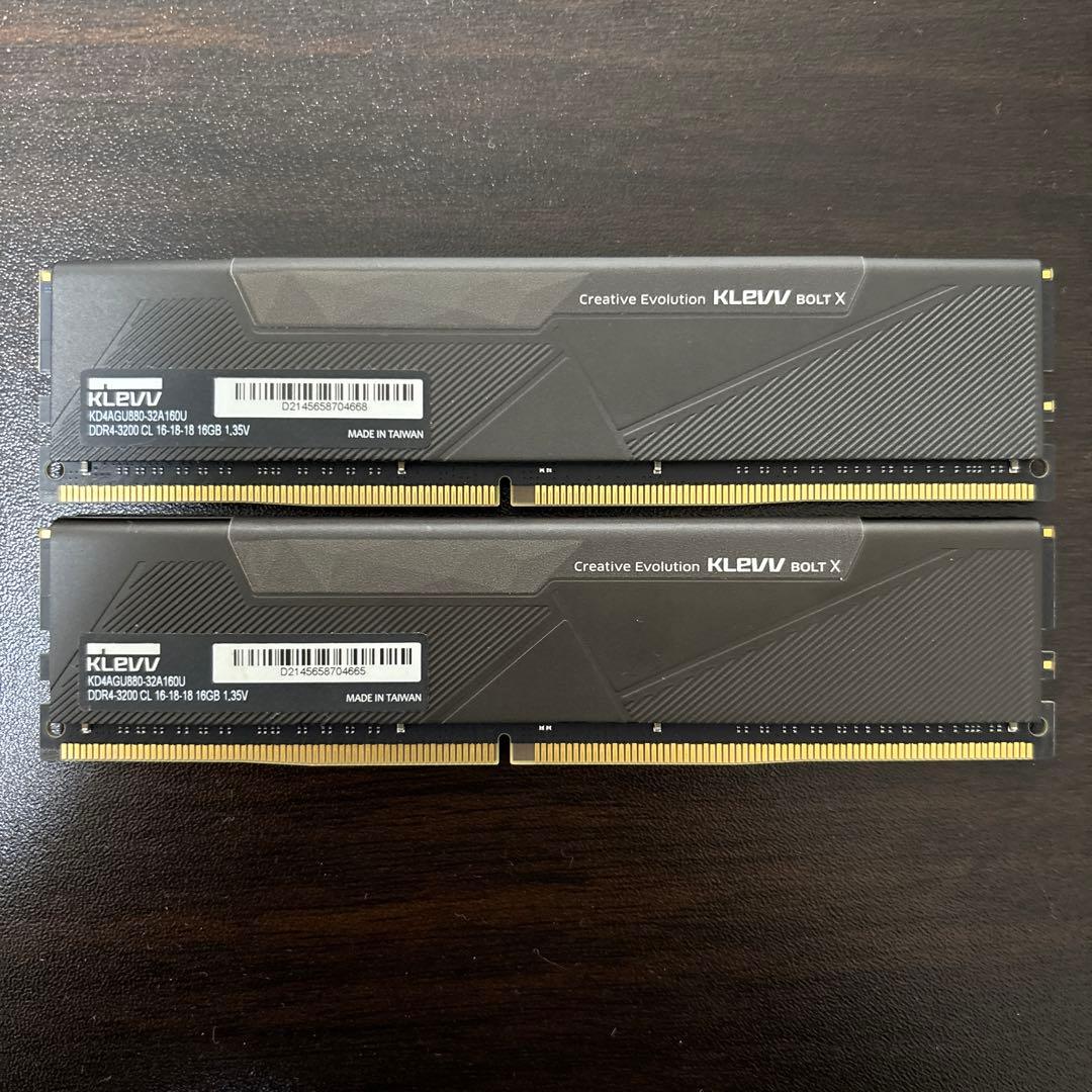 KLEVV BOLT X DDR4 3200MHz メモリ 32G (2x16)