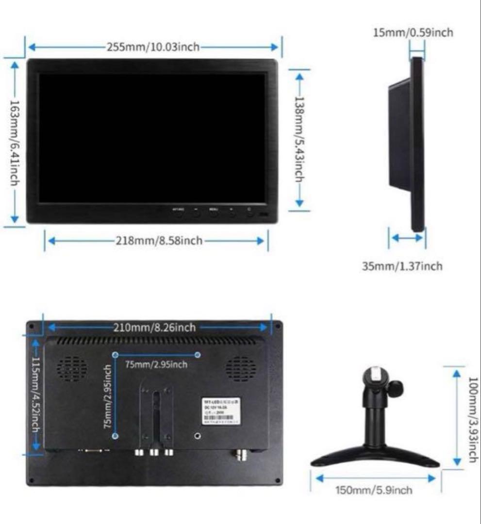 10.1インチ モニター 1280x800