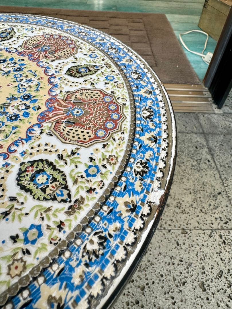 モザイク　スタンド　折りたたみ式　アイアン　置物