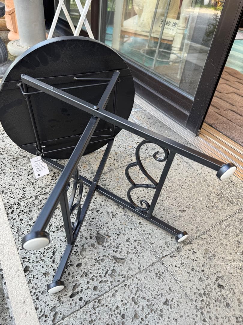 モザイク　スタンド　折りたたみ式　アイアン　置物