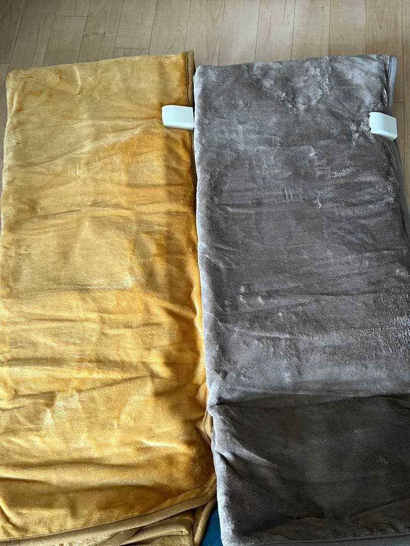 電気毛布 掛敷兼用 モカ イエロー2枚セット