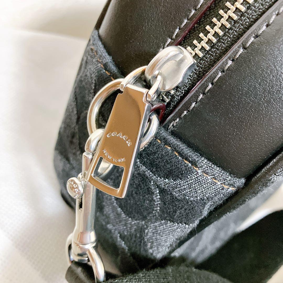 COACH コーチ モノグラム ショルダーバッグ ブラック 黒 【美品】 1点