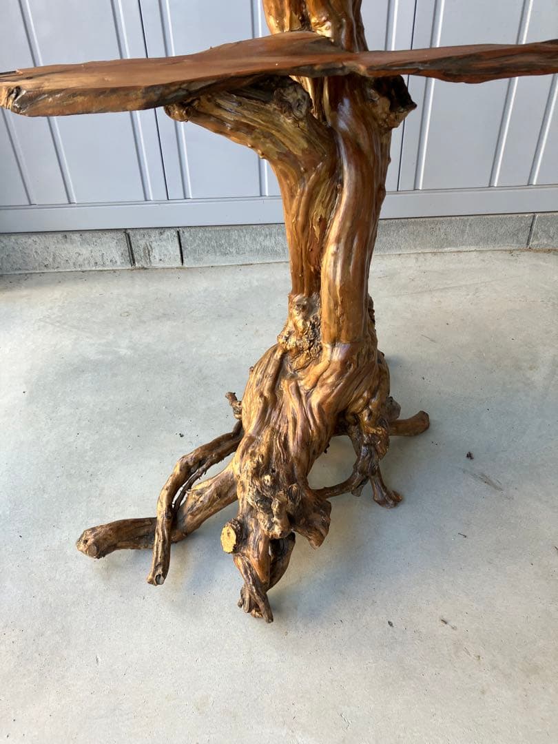 流木飾り台、サルスベリ