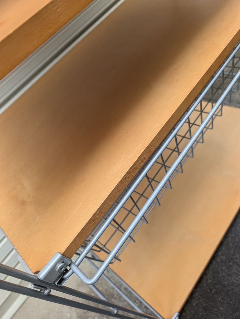 即発送★無印良品シェルフ ワイヤーバスケット付き