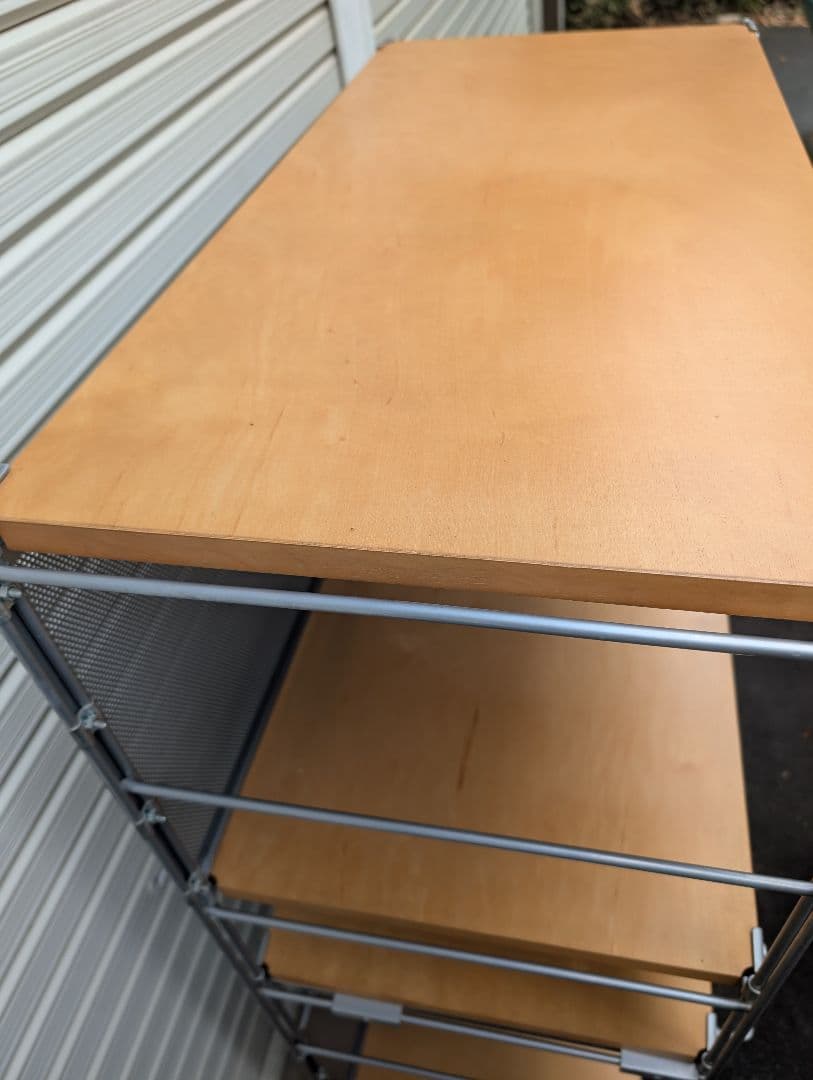 即発送★無印良品シェルフ ワイヤーバスケット付き