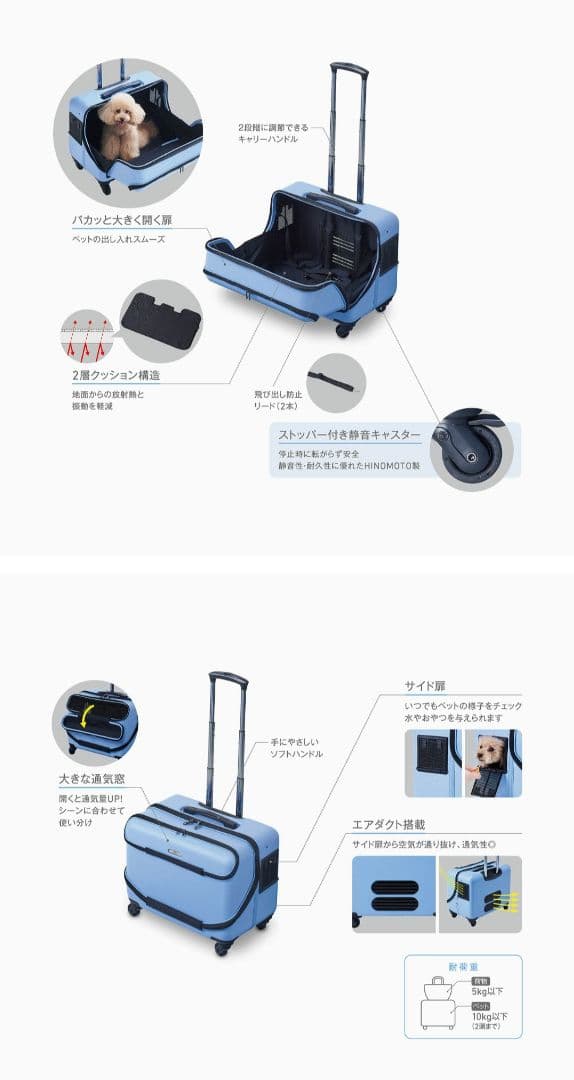 ジェックス OSOTO ハードキャリー ブラック ペット用 Mサイズ