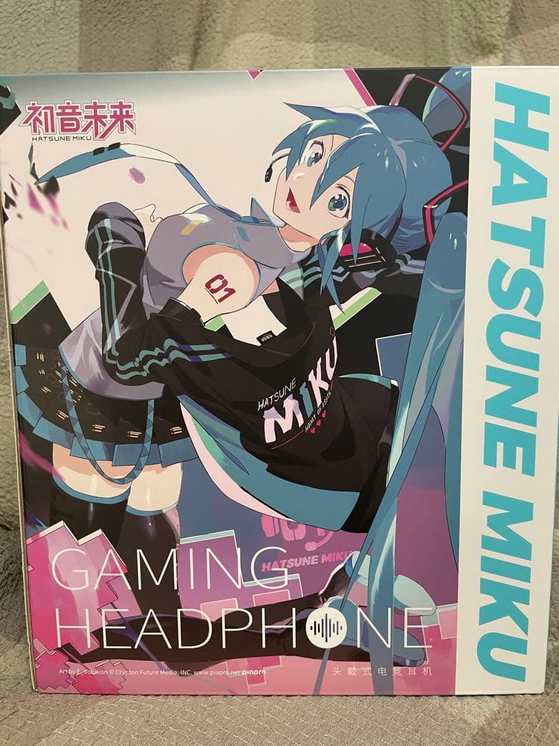 【初音ミク】ゲーミング　ヘッドフォンUSB接続 マイク内蔵　有線ヘッドフォン