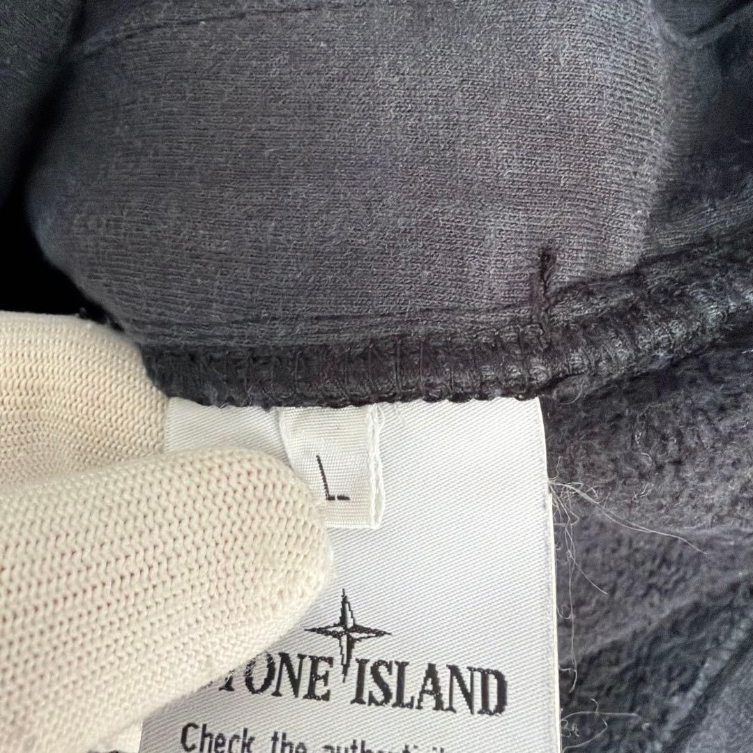 【美品✨Lサイズ】ストーンアイランド　トレーナー　ドッキング　黒　真贋済み