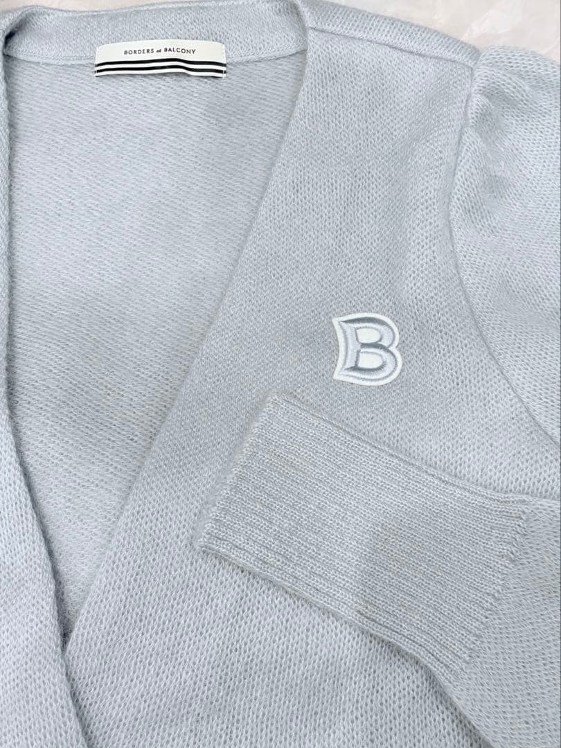 ボーダーズアットバルコニー　カーディガン￼ 水色 36