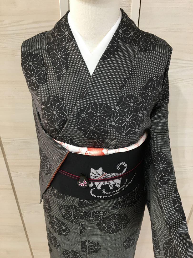 ご成約　２点おまとめ　洒落た大人の【本場大島紬】一元式　正絹　逸品❗️裄長め