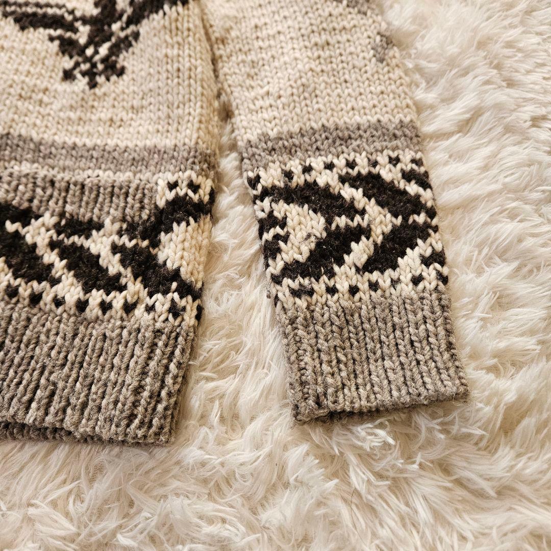 【RHC】美品 ロンハーマン カウチンニット 100%ウール イーグル Mサイズ