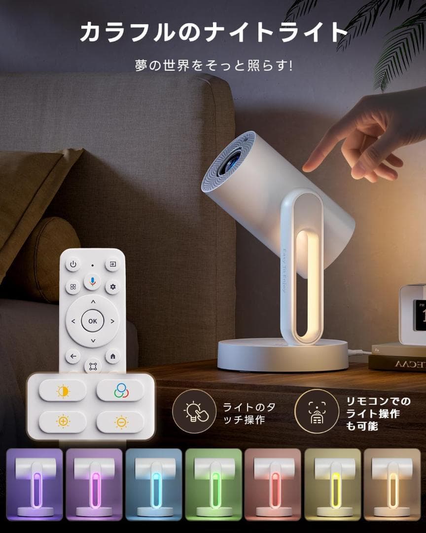 ETOE プロジェクター 天井投影1080P解像度·4K対応