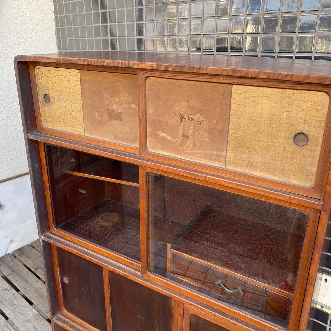 昭和初期 時代物 飾り棚 骨董品 古家具 古民家 下町 インテリア 木製