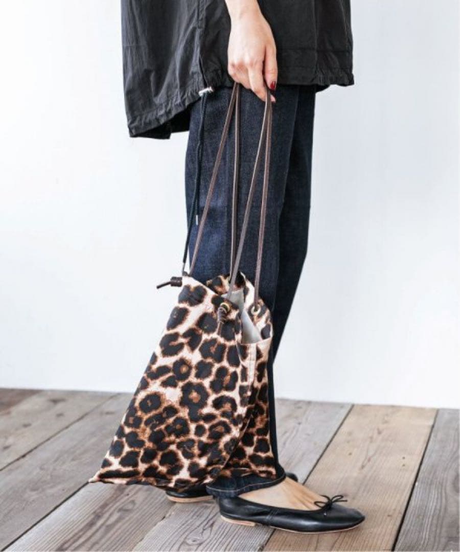 IENA【manipuri /マニプリ】プリントトートバッグ(レオパード)