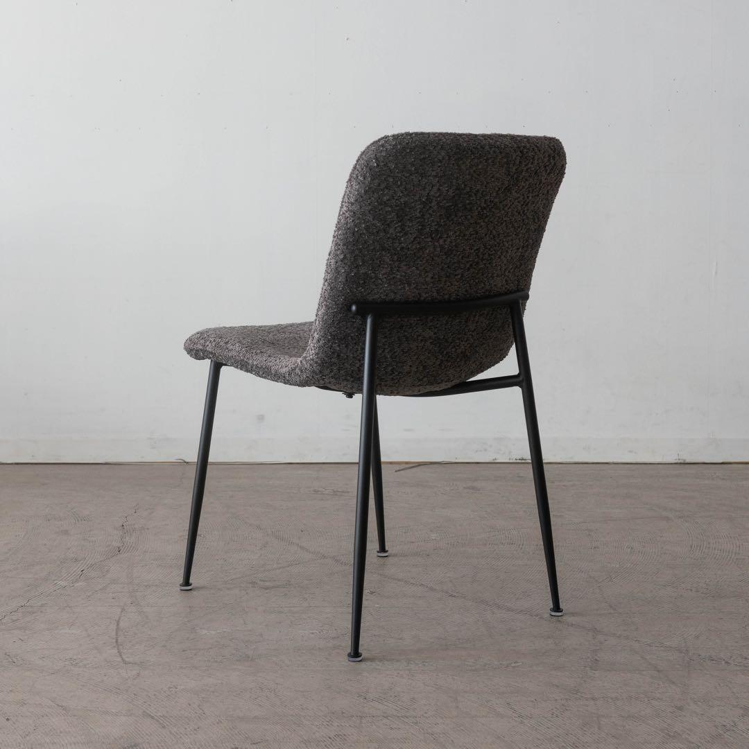 ダークグレー　ファブリックダイニングチェア