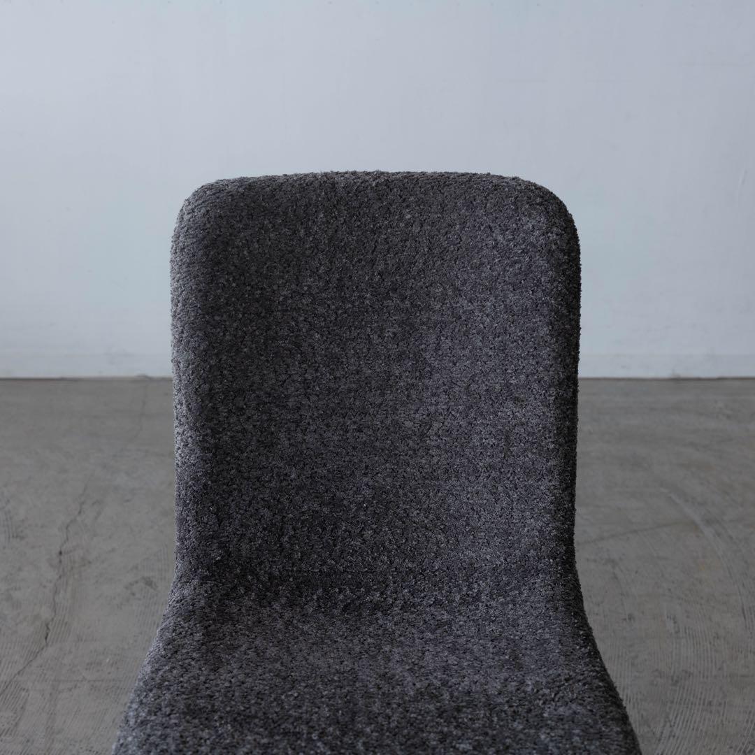 ダークグレー　ファブリックダイニングチェア