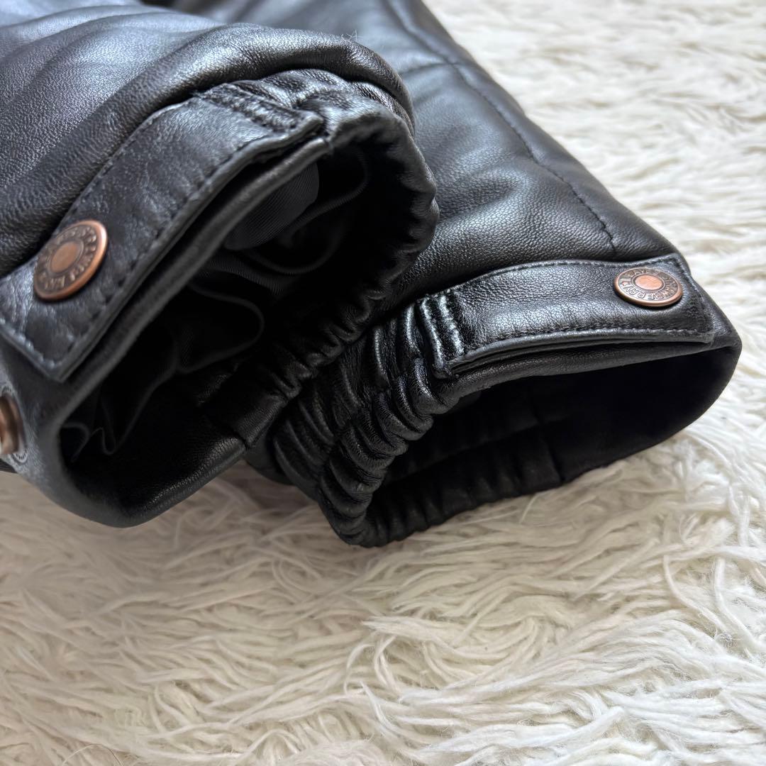 フリーダム　羊革　シープレザー　ダウンジャケット　ブラック　Mサイズ　メンズ