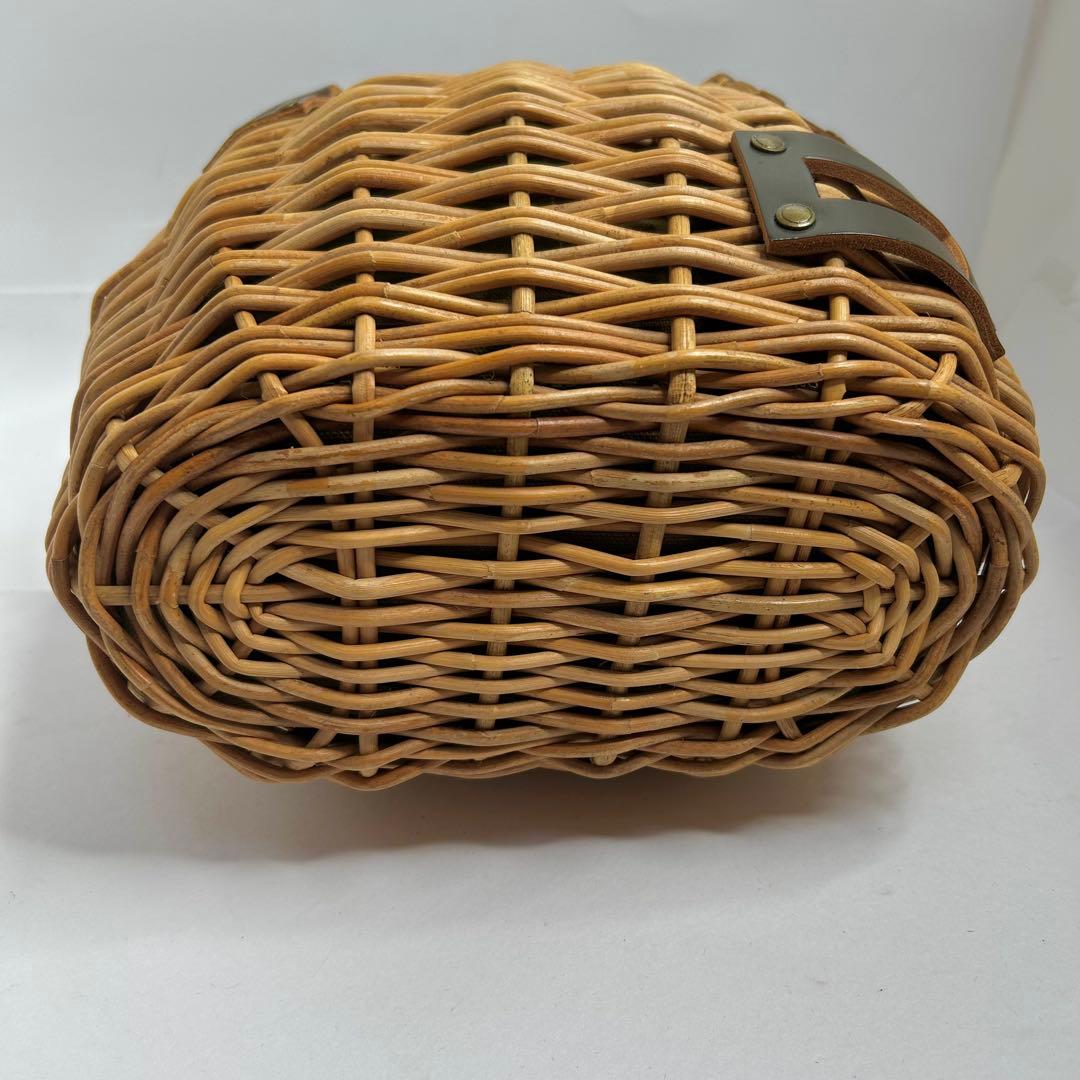 【極美品✨️】エバゴス カゴバッグ ハンドバッグ 被せ付き