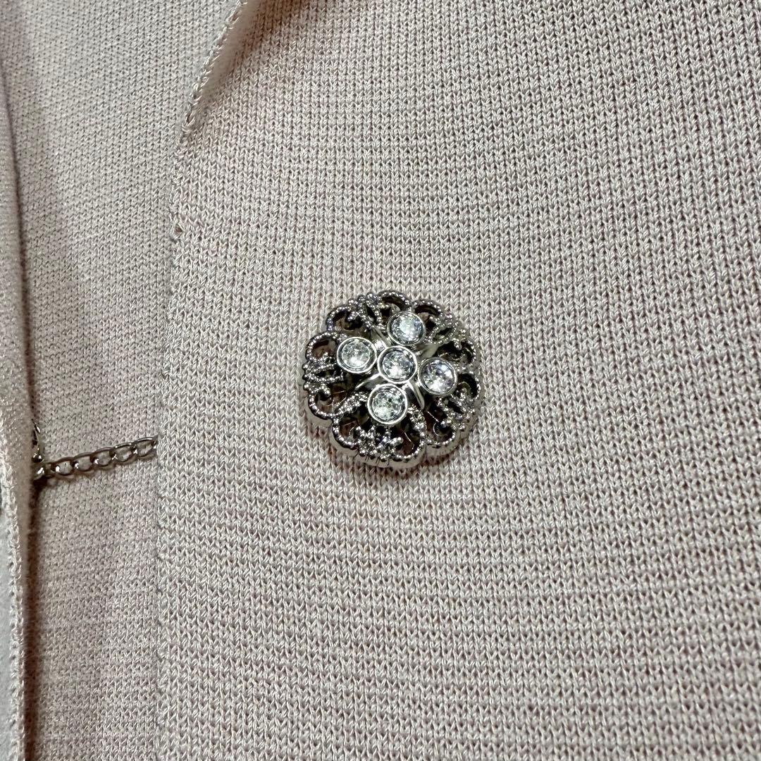 極美品✨フォクシー ニットジャケット リトルジュエル ビジュー ピンク