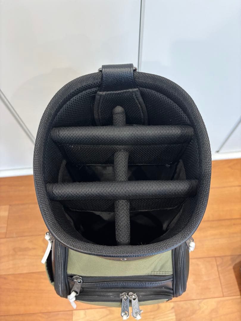 JONES キャディバッグ　オリーブ×ブラック