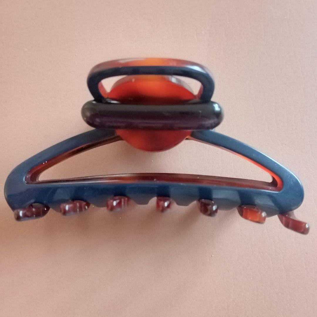 【訳あり希少】アレクサンドルドゥパリ クリップ べっ甲×ネイビー×ダークパープル