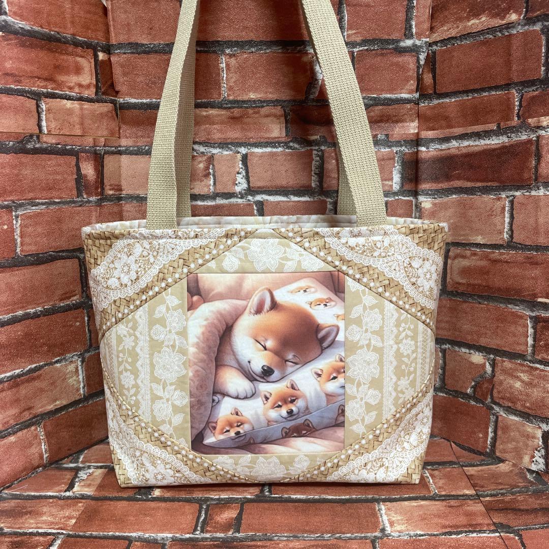 2way・肩掛け・巾着付き2wayバッグ シーズー&柴犬