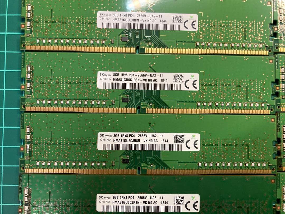 SK Hynix PC4-2666V 8GB メモリ 8GB×8