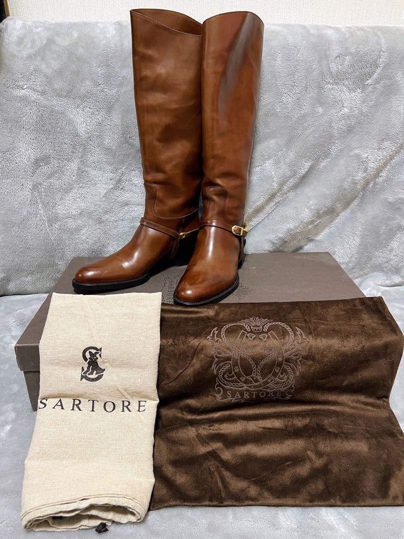 SARTORE（サルトル）ロングブーツ/ブラウン/サイズ37/
