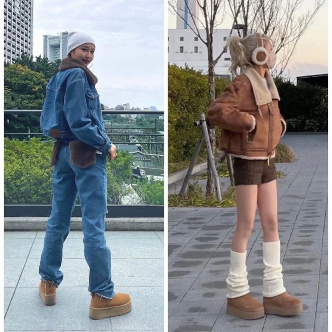 renaUGG 厚底　ウルトラミニ　プラットフォーム　24 チェスナット