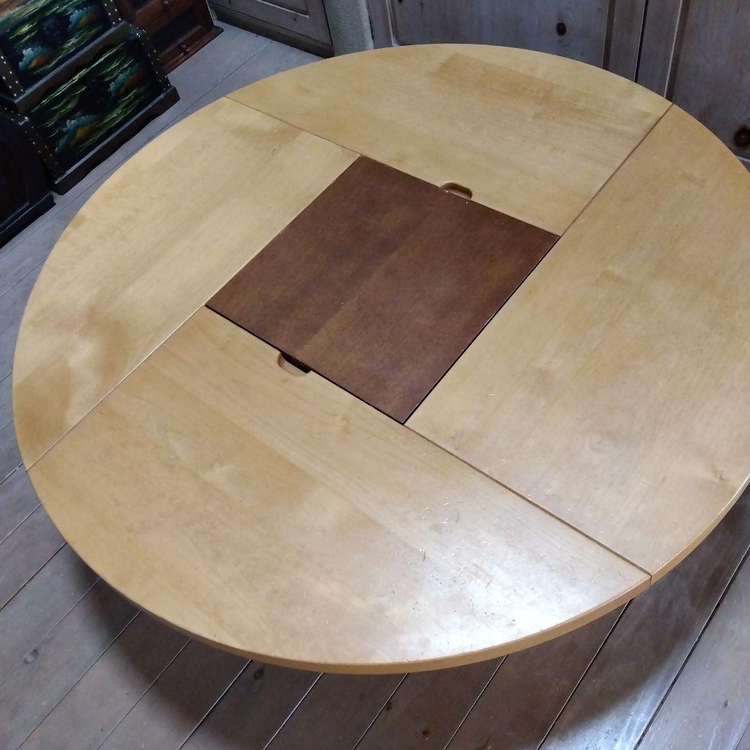 着払い　最終価格　北欧風ちゃぶ台　1台3役　　静岡家具　座卓、収納箱　高さ調節可