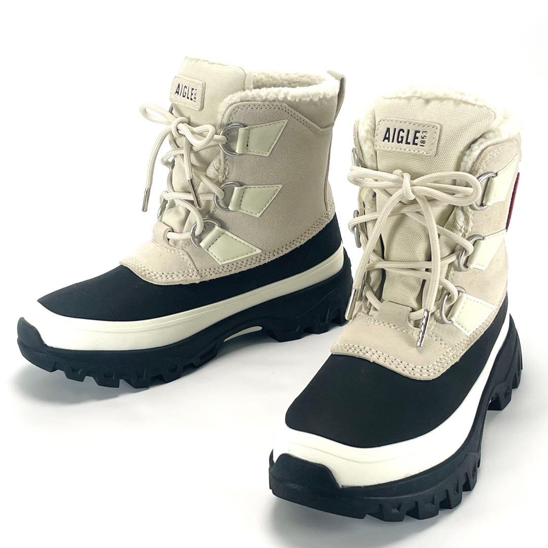 ほぼ未使用 スノー エーグル  AIGLE ブーツ 23.5 防水