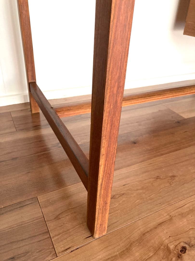 【週末sale】木製の片袖机　ヴィンテージ　昭和レトロ　取っ手交換済み