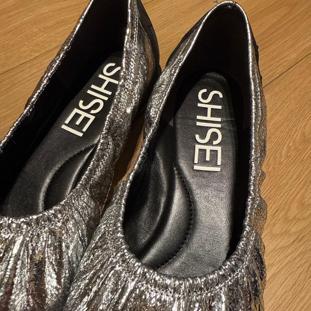 SHISEI バレエシューズ　シルバー　37.5