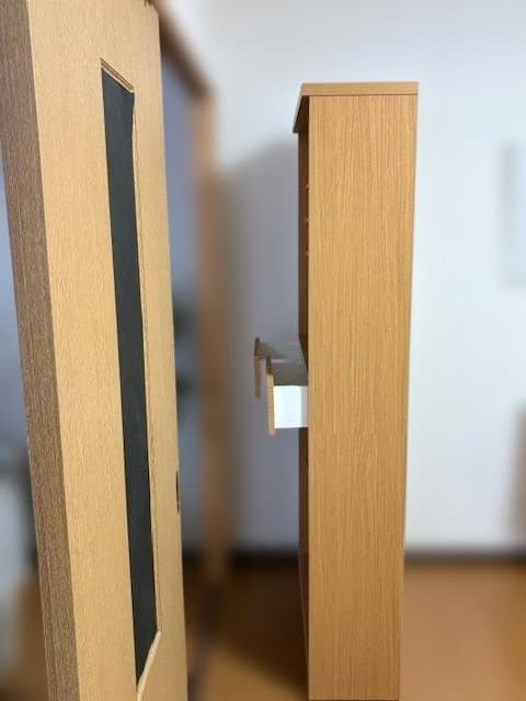 【完成品・送料込み】木製本棚 飾り棚 スリムデザイン たのメル便