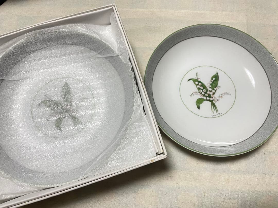 Christian Dior ミリラフォーレ 鈴蘭 スープ 皿 19cm 5枚組